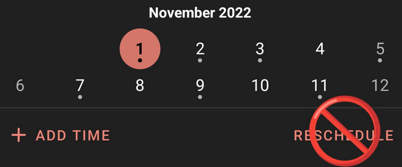 Stop Rescheduling, Just Get Started